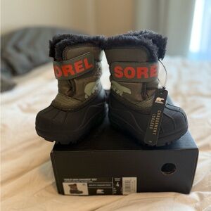 Sorel Children's Winter Boots - Black and Green